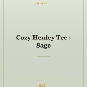 Cozy Henley Tee — Sage