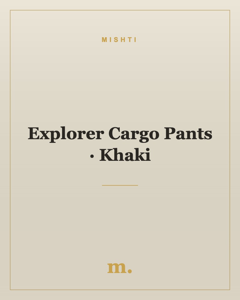 Explorer Cargo Pants — Khaki