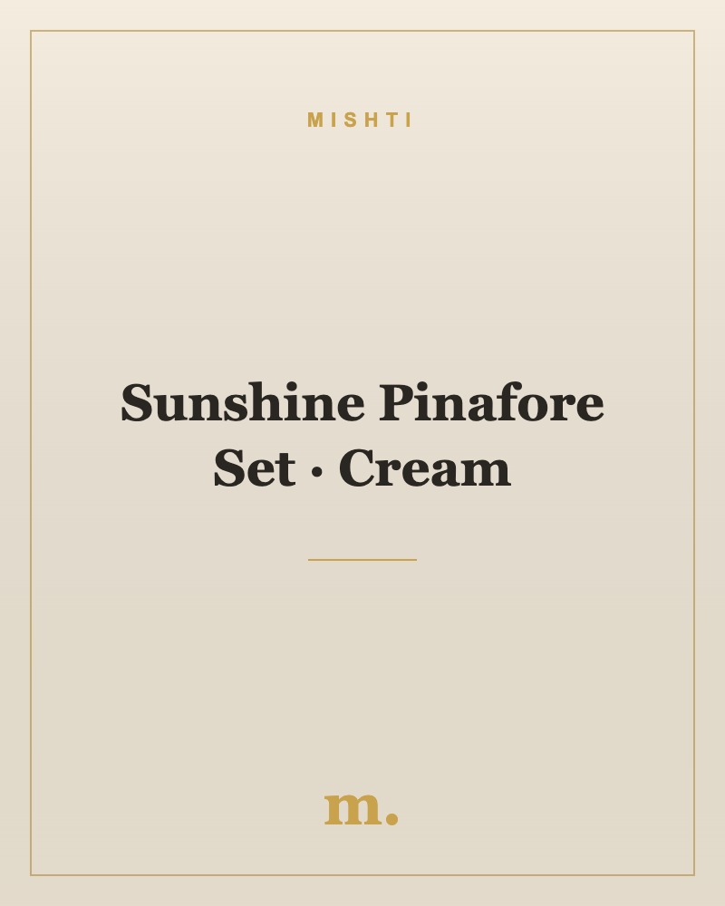 Sunshine Pinafore Set — Cream