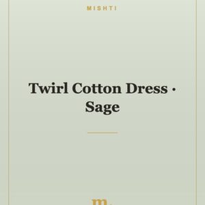 Twirl Cotton Dress — Sage